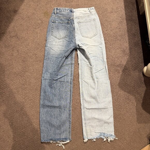 Pacsun Two-Tone Asymmetrical Waist 90s Boyfriend Jeans - Picture 5 of 5